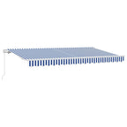 Einziehbare Markise Blau 350 x 200 cm Stoff
