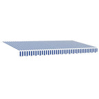 Einziehbare Markise Blau 350 x 200 cm Stoff