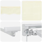 Markisenrahmen Creme 350 x 200 cm Polyester mit PU-Beschichtung