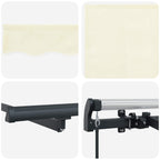 Einziehbare Markise Creme 350 x 200 cm Stoff