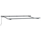 Einziehbare Markise Gestreift Blau 350 x 200 cm Stoff