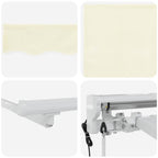 Einziehbare Markise Creme 350 x 200 cm Polyester und Aluminium
