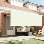 Einziehbare Markise Creme 350 x 200 cm Polyester und Aluminium