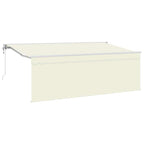 Einziehbare Markise Creme 350 x 200 cm Polyester und Aluminium