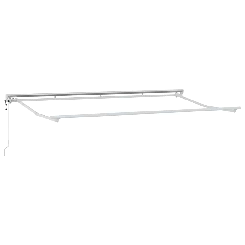 Einziehbare Markise Creme 350 x 200 cm Polyester und Aluminium