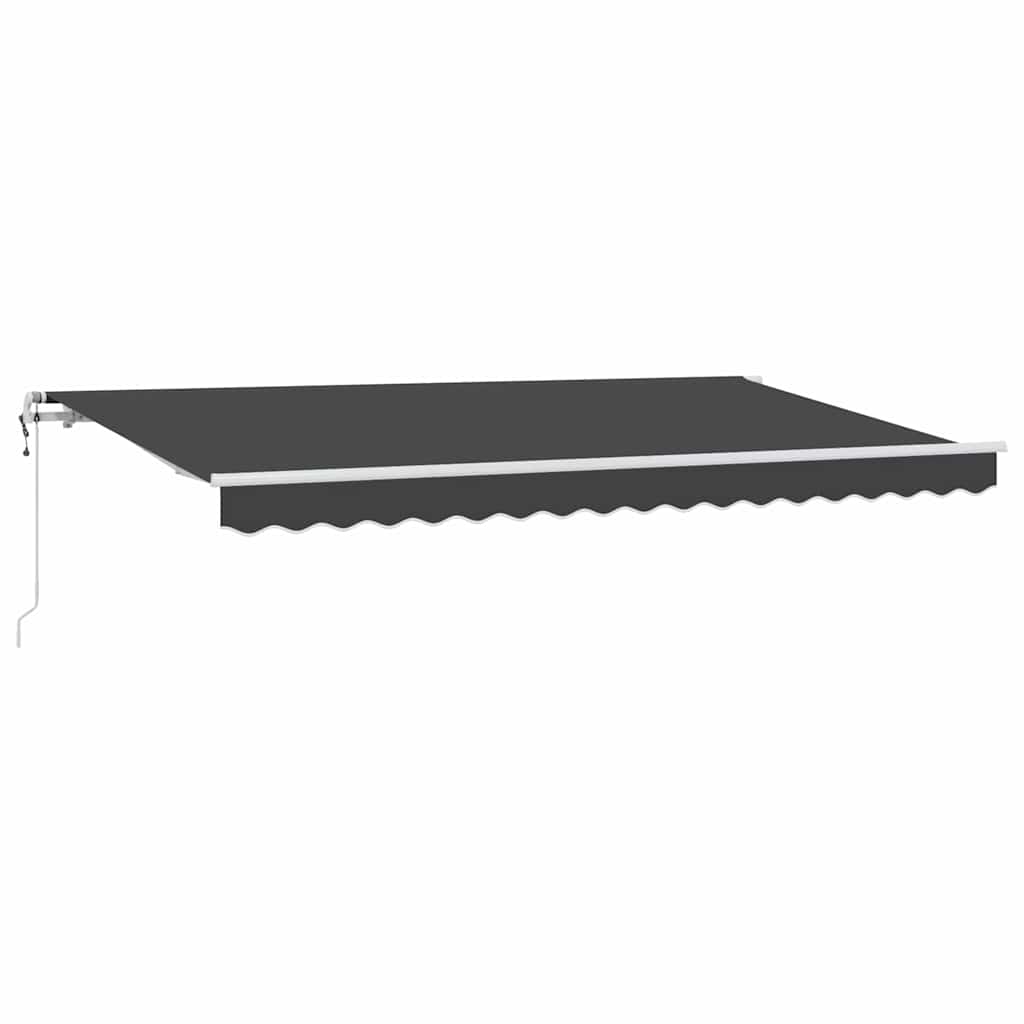 Einziehbare Markise Anthrazit 350 x 200 cm Stoff