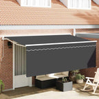 Einziehbare Markise Creme 350 x 200 cm Polyester und Aluminium