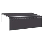 Einziehbare Markise Creme 350 x 200 cm Polyester und Aluminium