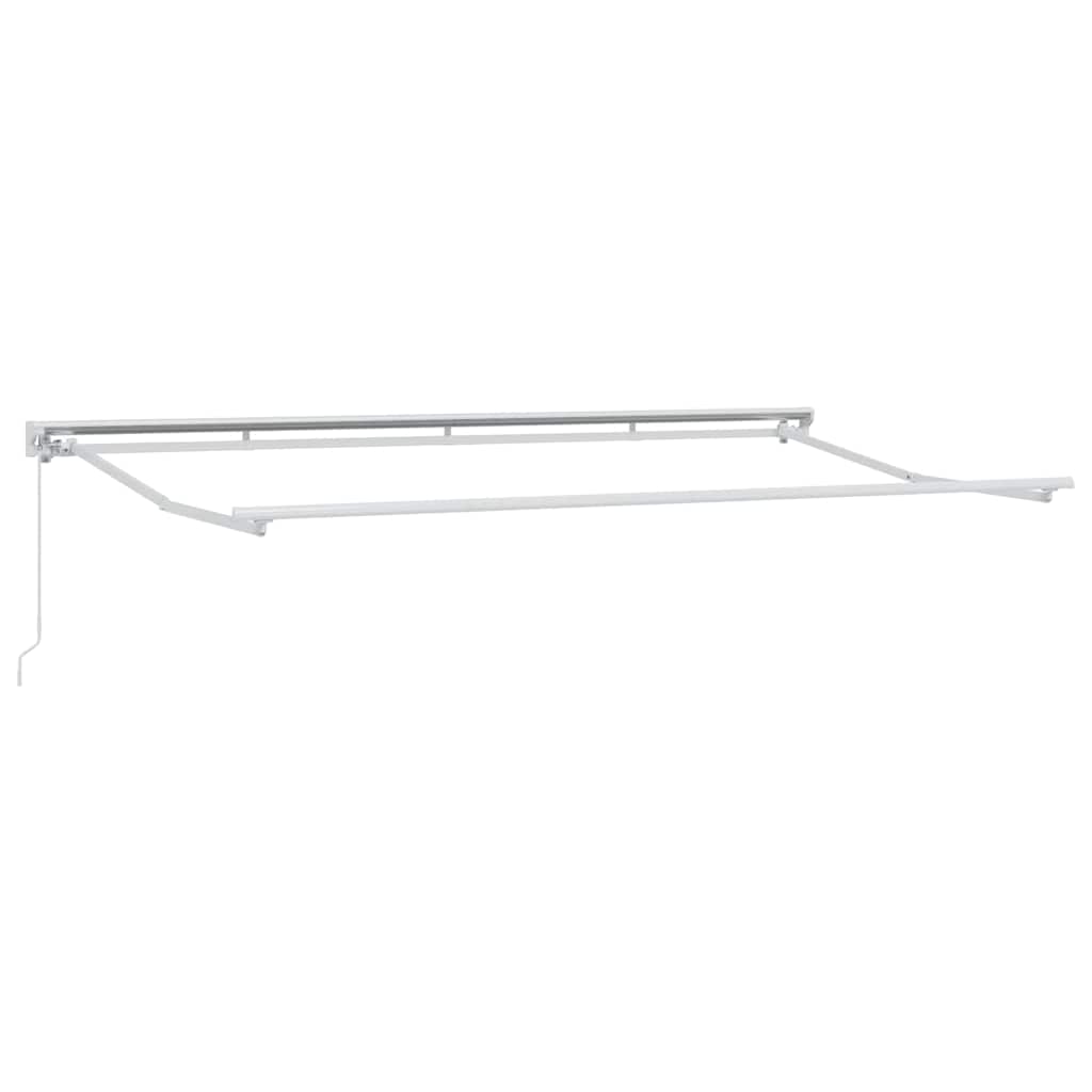 Einziehbare Markise Creme 350 x 200 cm Polyester und Aluminium