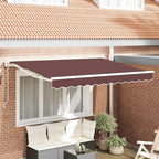 Markisenrahmen Braun 350 x 200 cm Polyester mit PU-Beschichtung