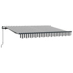 Einziehbare Markise Anthrazit 350 x 200 cm Stoff