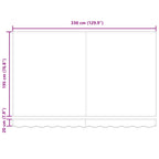 Einziehbare Markise Anthrazit 350 x 200 cm Stoff
