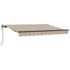 Einziehbare Markise Beige 350 x 200 cm Stoff