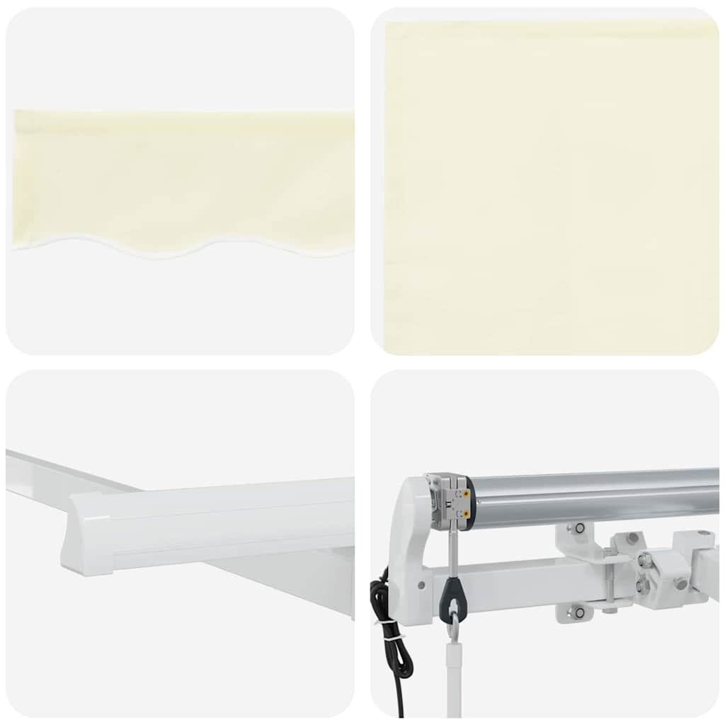 Einziehbare Markise Creme 400 x 200 cm Stoff
