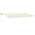 Einziehbare Markise Creme 400 x 200 cm Stoff