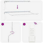 Einziehbare Markise Creme 400 x 200 cm Stoff