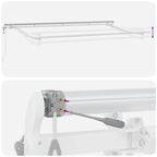 Einziehbare Markise Creme 400 x 200 cm Stoff