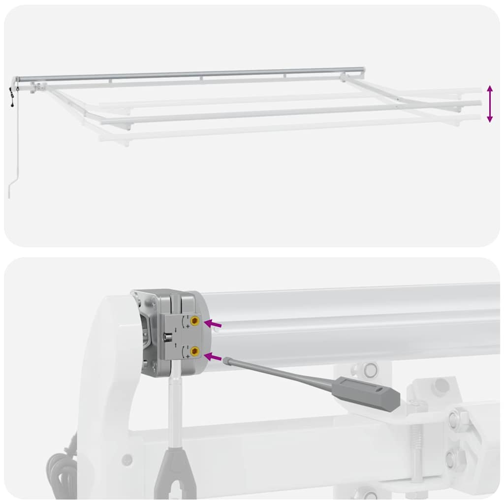 Einziehbare Markise Creme 400 x 200 cm Stoff