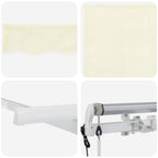 Einziehbare Markise Creme 400 x 200 cm Polyester und Aluminium