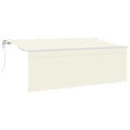 Einziehbare Markise Creme 400 x 200 cm Polyester und Aluminium