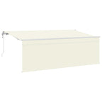 Einziehbare Markise Creme 400 x 200 cm Polyester und Aluminium
