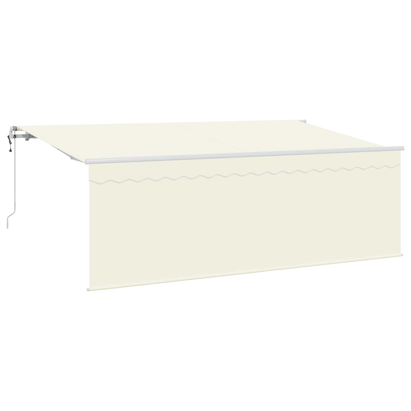 Einziehbare Markise Creme 400 x 200 cm Polyester und Aluminium