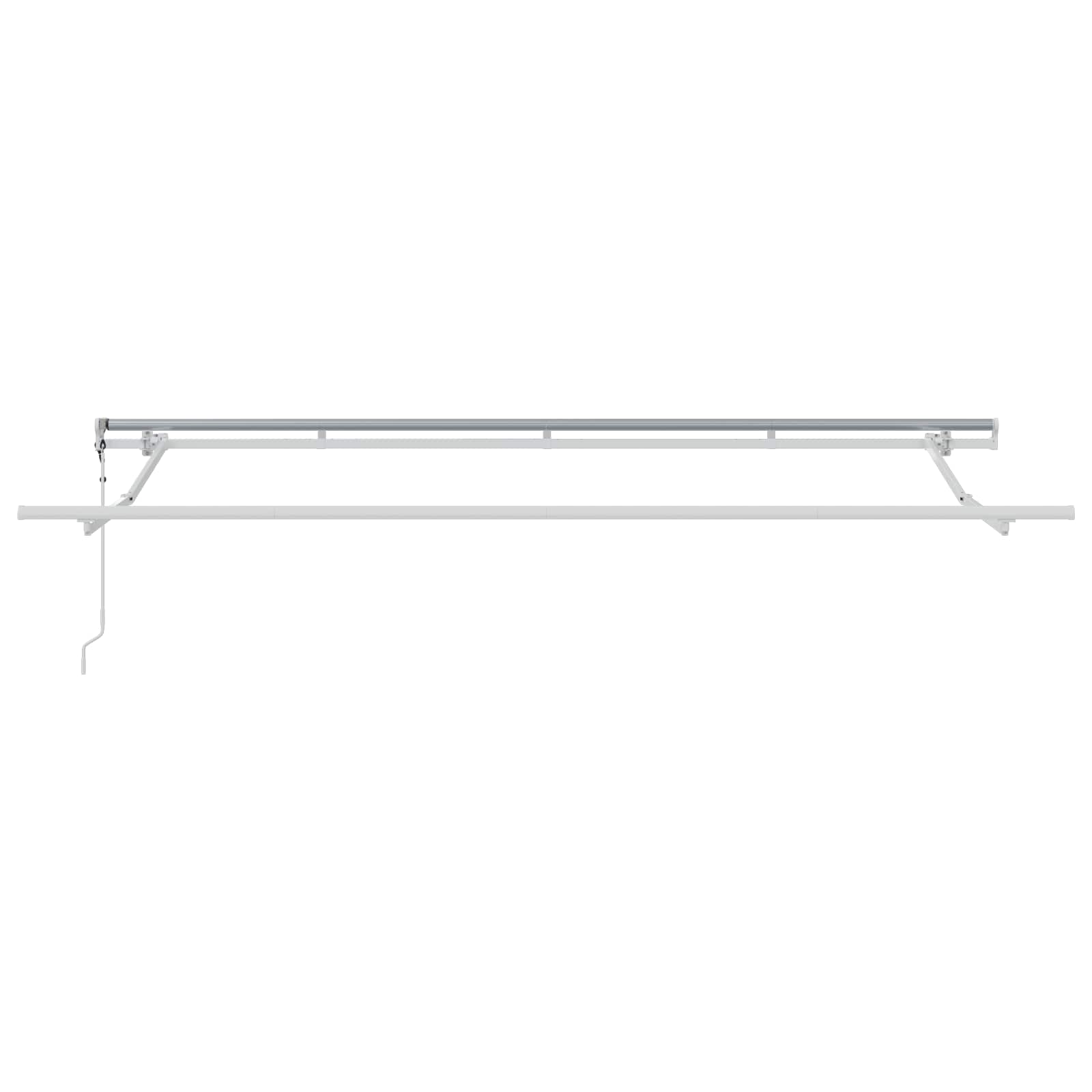 Einziehbare Markise Creme 400 x 200 cm Polyester und Aluminium