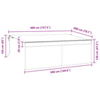 Einziehbare Markise Creme 400 x 200 cm Polyester und Aluminium