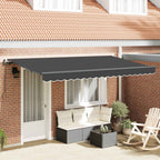 Einziehbare Markise Anthrazit 400 x 200 cm Stoff