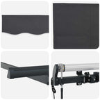 Einziehbare Markise Anthrazit 400 x 200 cm