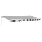 Einziehbare Markise Anthrazit 400 x 200 cm Stoff
