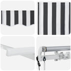 Einziehbare Markise Anthrazit 400 x 200 cm Stoff