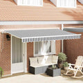 Einziehbare Markise Anthrazit 400 x 200 cm Stoff
