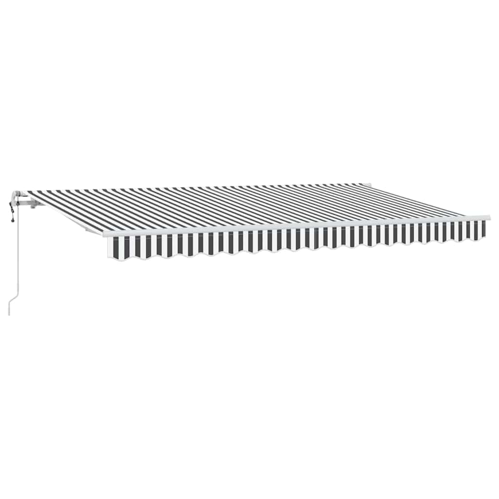Einziehbare Markise Anthrazit 400 x 200 cm Stoff