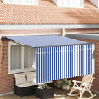 Einziehbare Markise Blau und Weiß 300 x 250 cm