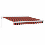Einziehbare Markise Rot und Schwarz 300 x 250 cm