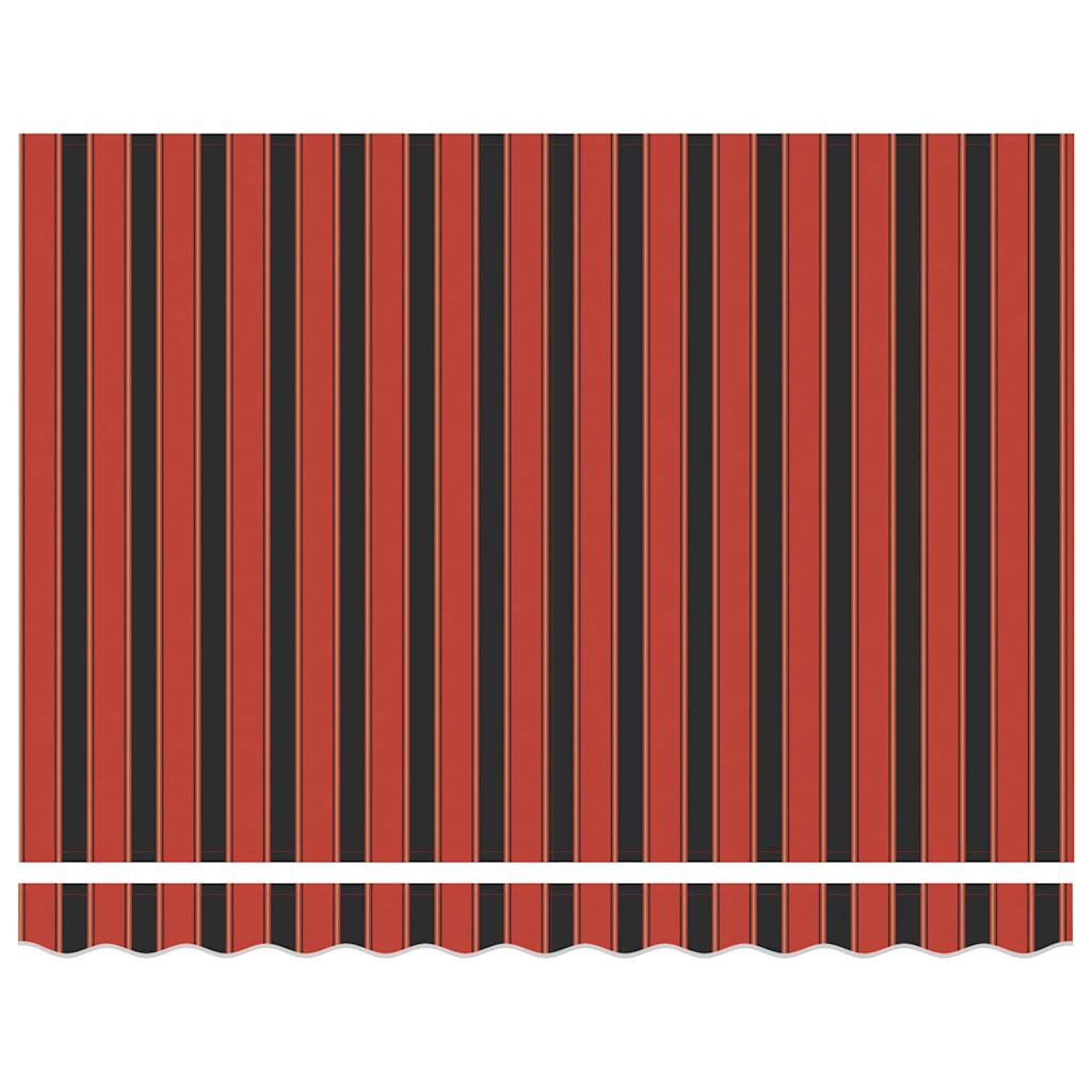 Einziehbare Markise Rot und Schwarz 300 x 250 cm