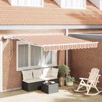 Einziehbare Markise Mehrfarbig 300 x 250 cm Stoff und Stahl