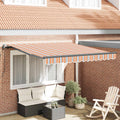 Einziehbare Markise Mehrfarbig 300 x 250 cm Stoff und Aluminium