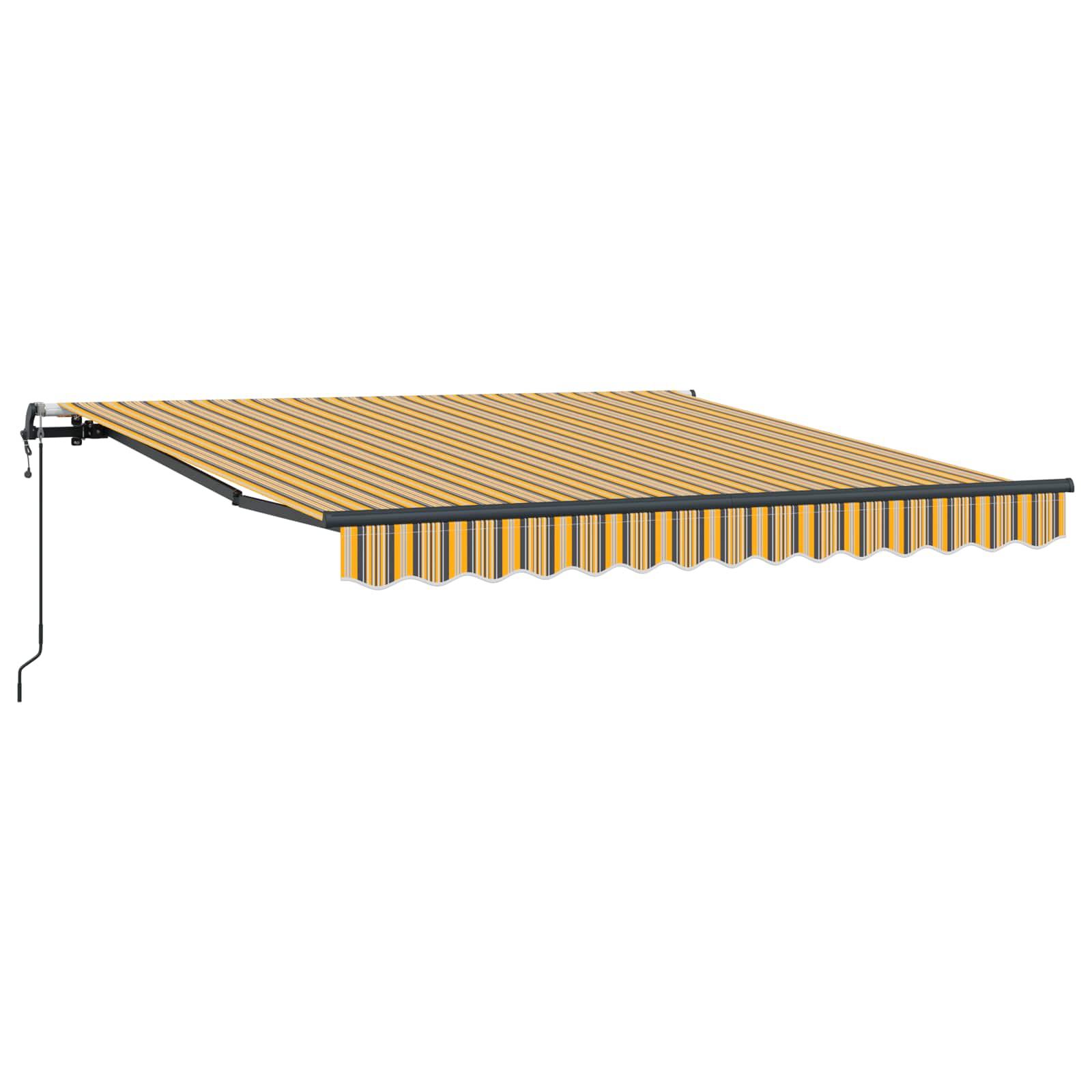 Einziehbare Markise Mehrfarbig 300 x 250 cm Stoff und Aluminium