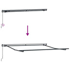 Einziehbare Markise Schwarz 300 x 250 cm Polyester und Stahl