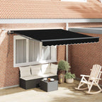 Markisenstoff Schwarz 300 x 250 cm Polyester