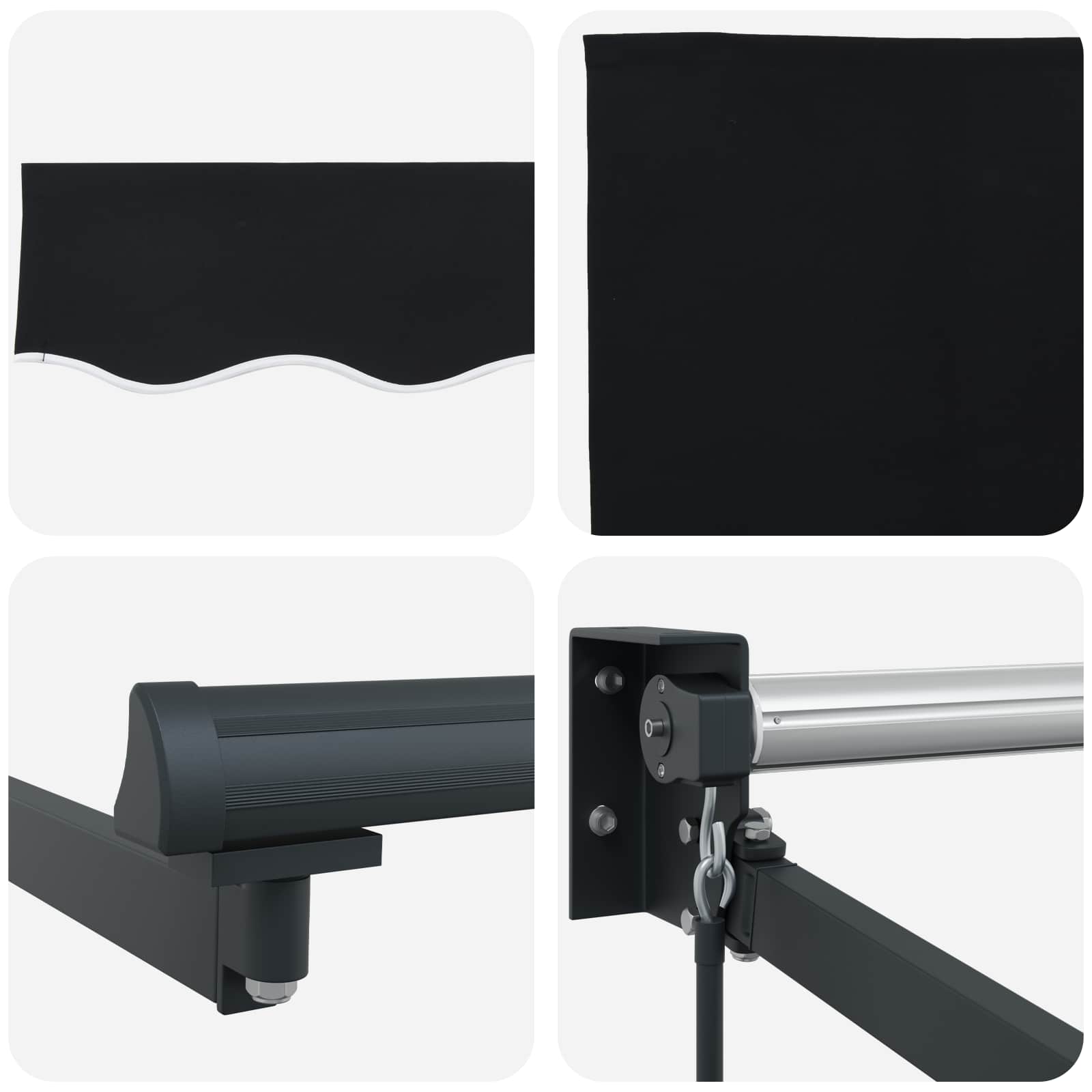 Markise Schwarz 300 x 250 x 165 cm Polyester