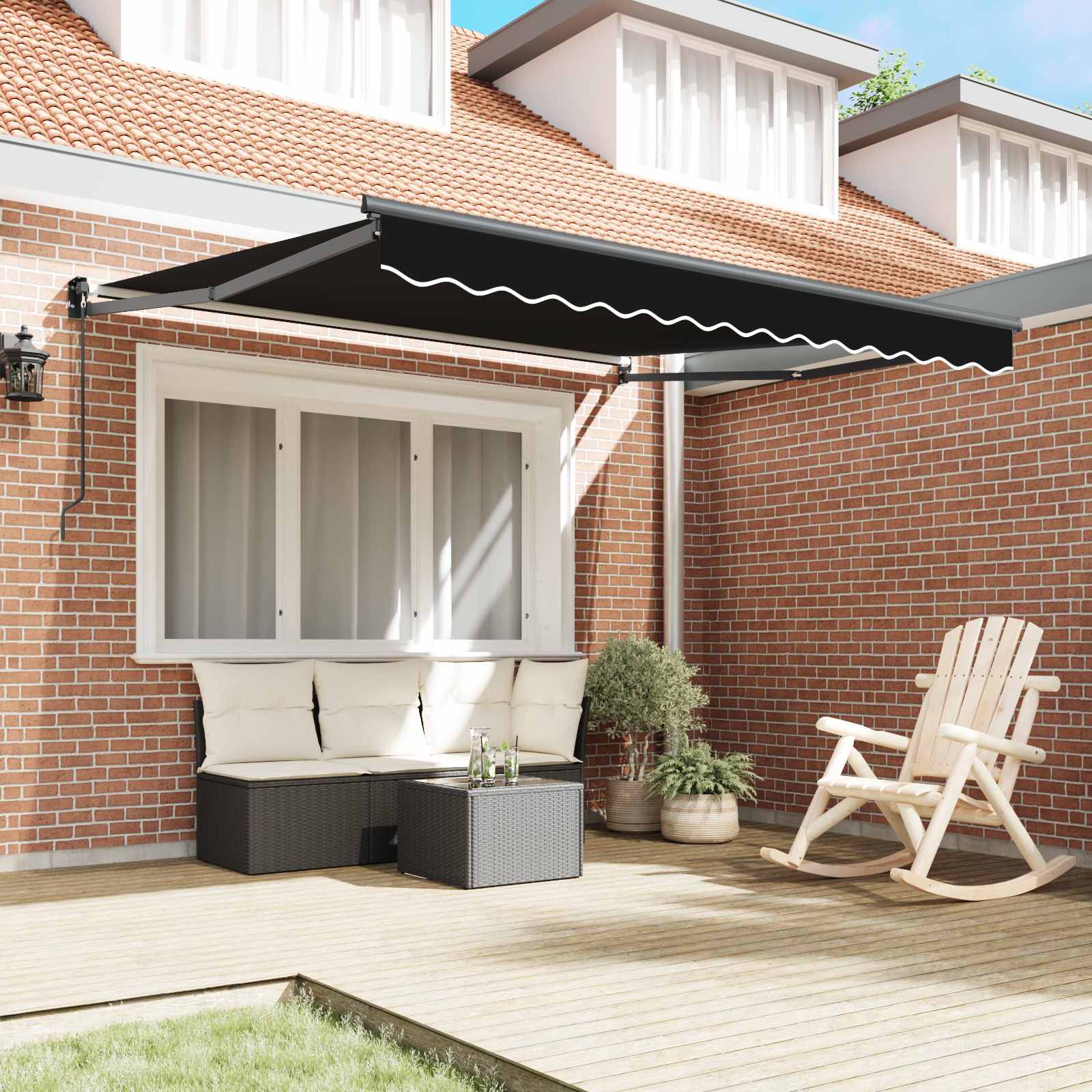 Markise Schwarz 300 x 250 x 165 cm Polyester