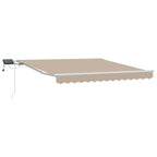 Einziehbare Markise Beige 300 x 250 cm Stoff und Stahl