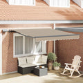 Einziehbare Markise Beige 300 x 250 cm Stoff
