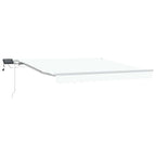 Einziehbare Markise Weiß 300 x 250 cm Stoff und Stahl