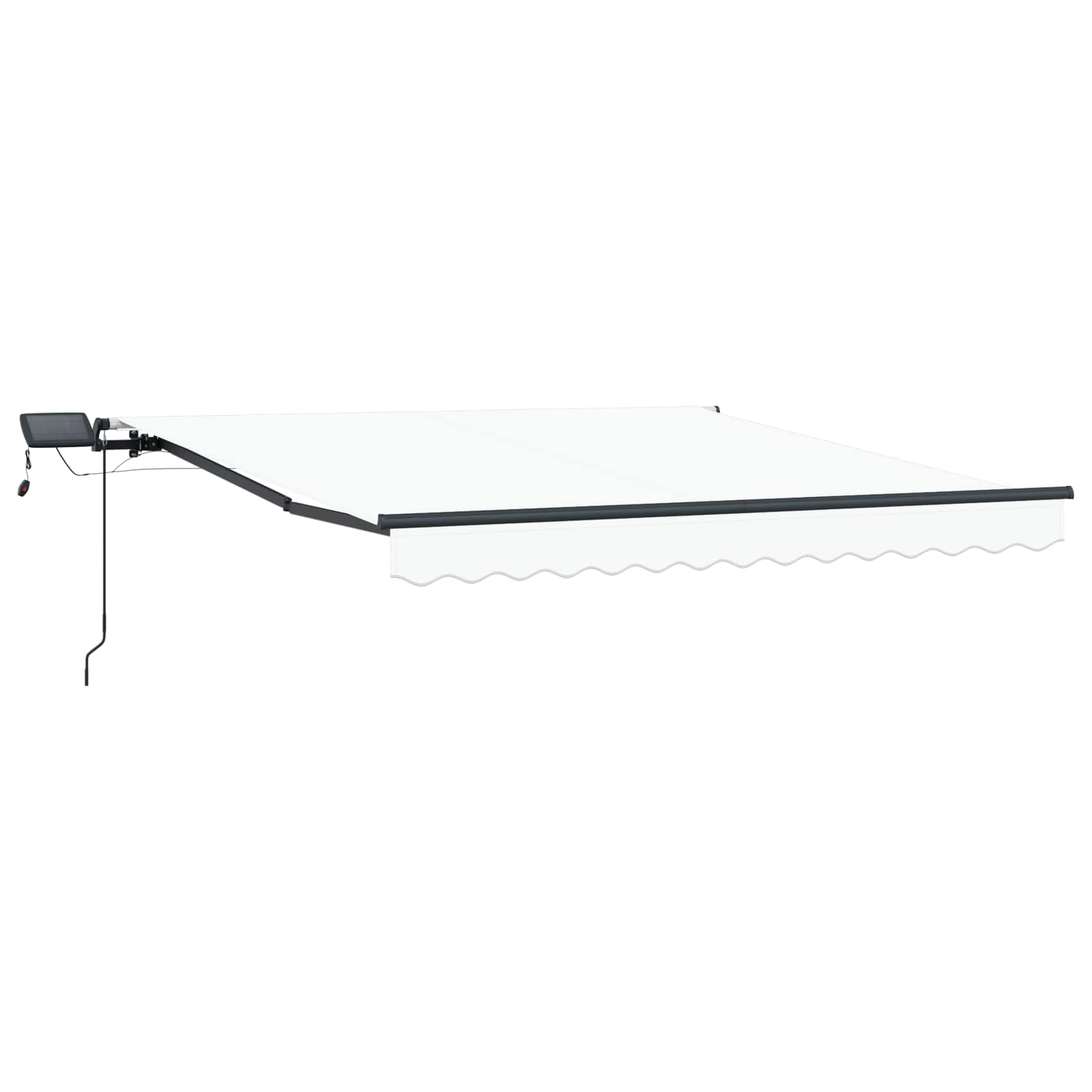 Einziehbare Markise Weiß 300 x 250 cm Stoff