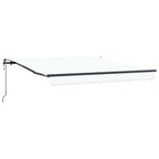 Einziehbare Markise Weiß 300 x 250 cm Stoff und Aluminium