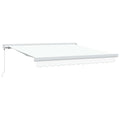 Einziehbare Markise Weiß 300 x 250 cm Stoff und Metall